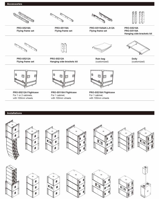 Активный компактный сабвуфер PRO-S5118A с DSP-управлением